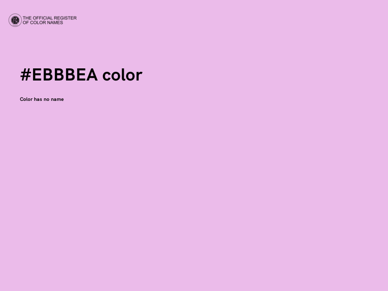 #EBBBEA color image