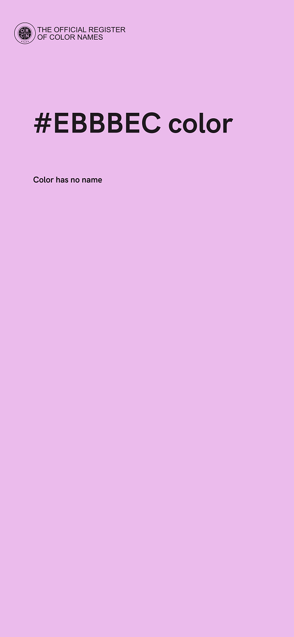 #EBBBEC color image