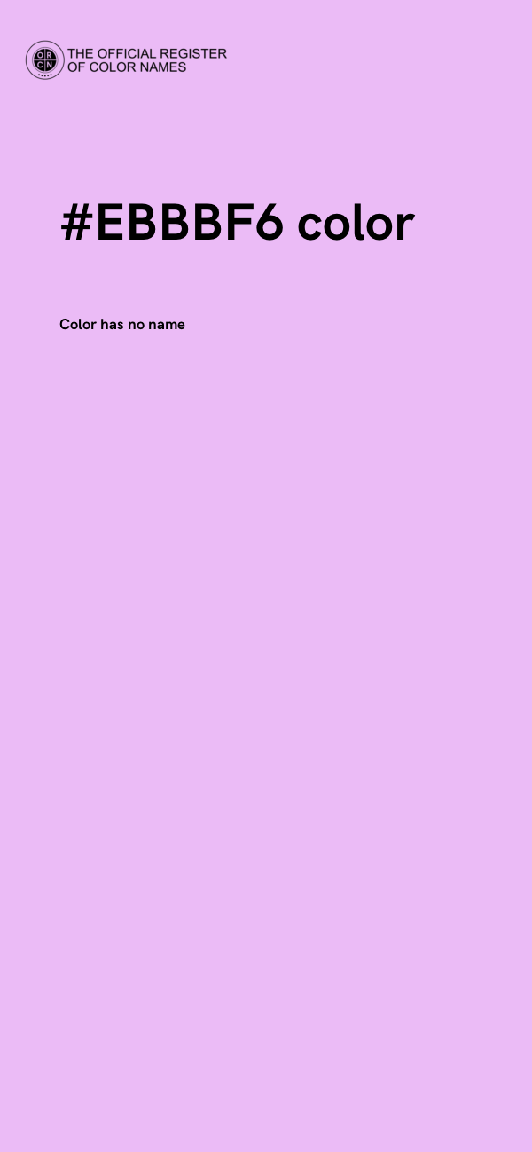 #EBBBF6 color image
