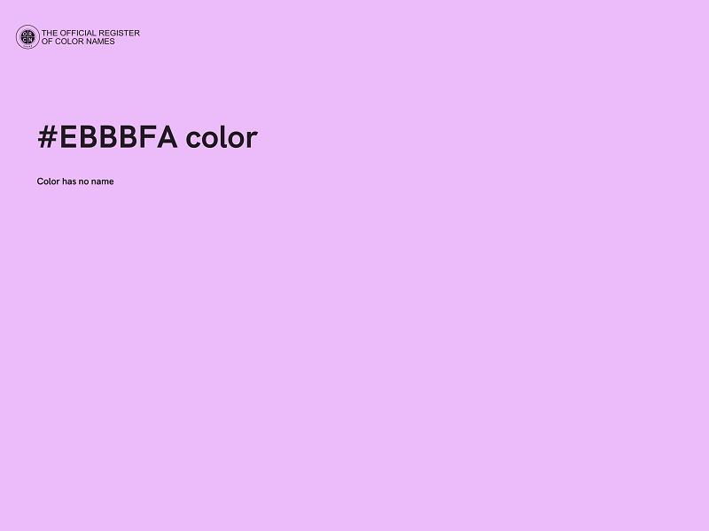 #EBBBFA color image