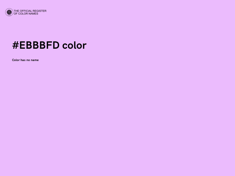 #EBBBFD color image