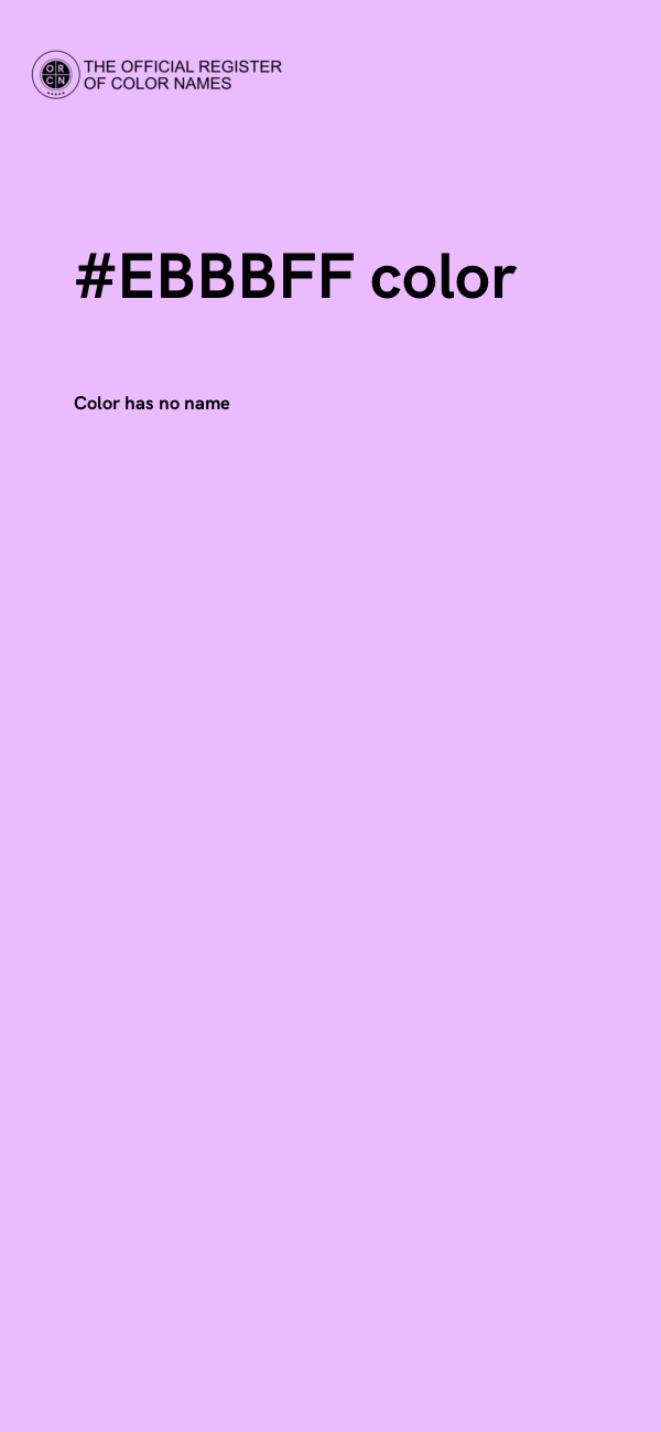 #EBBBFF color image