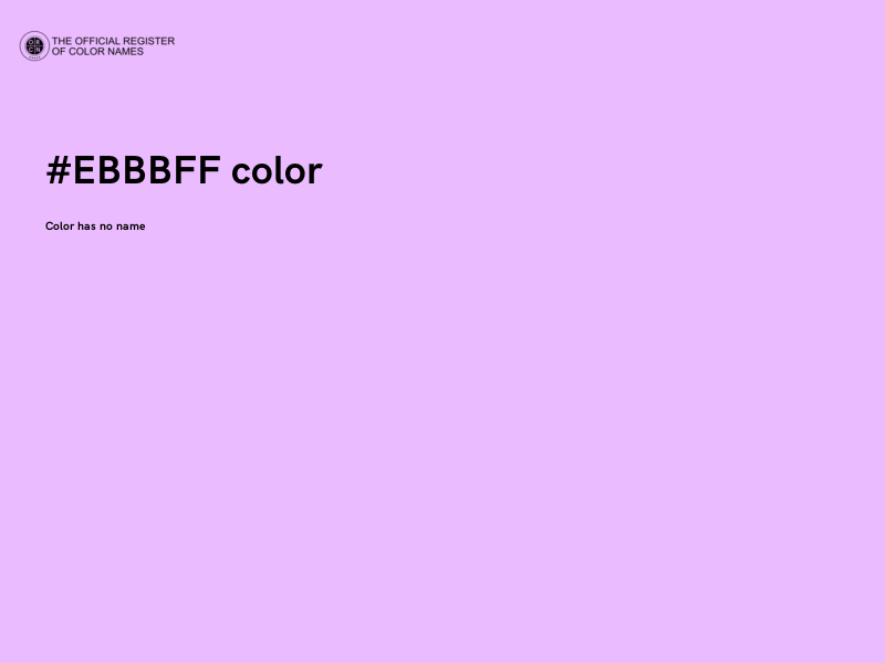 #EBBBFF color image