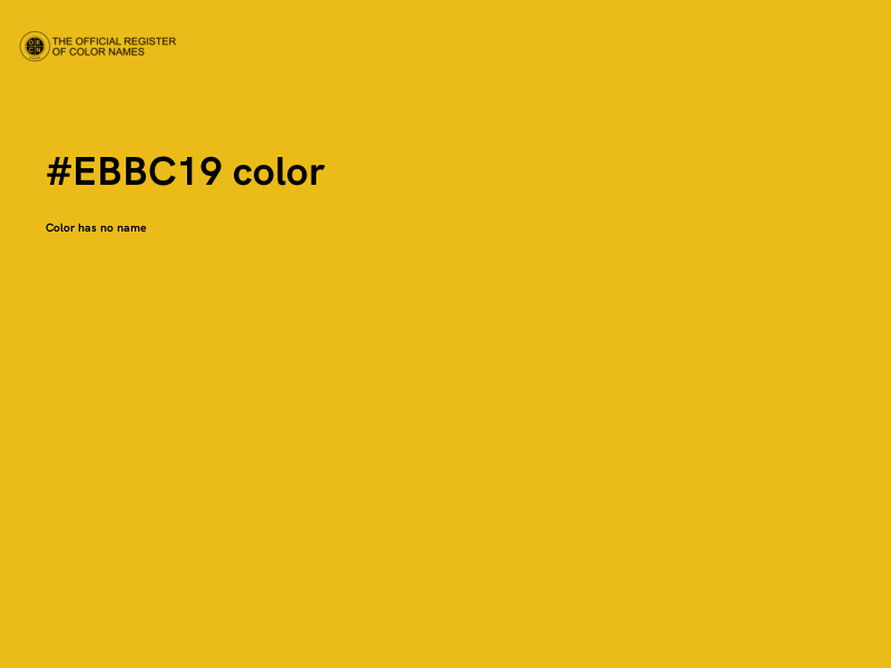 #EBBC19 color image