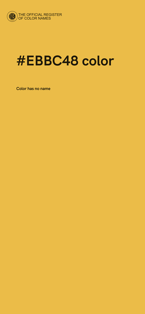 #EBBC48 color image