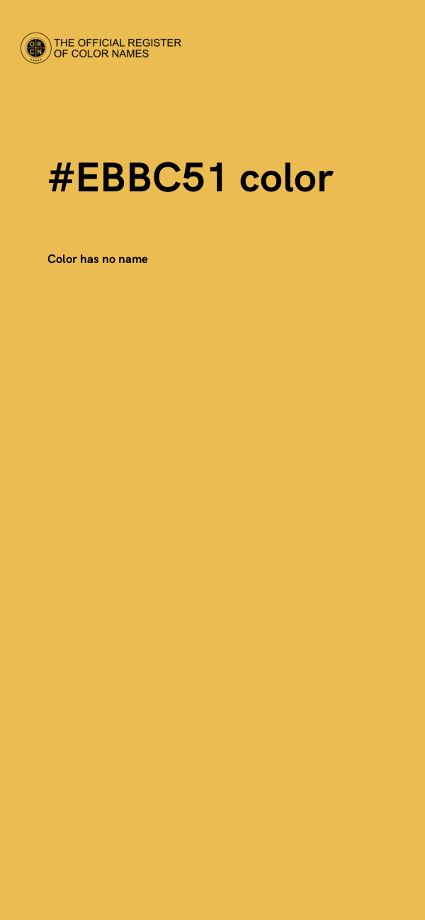 #EBBC51 color image