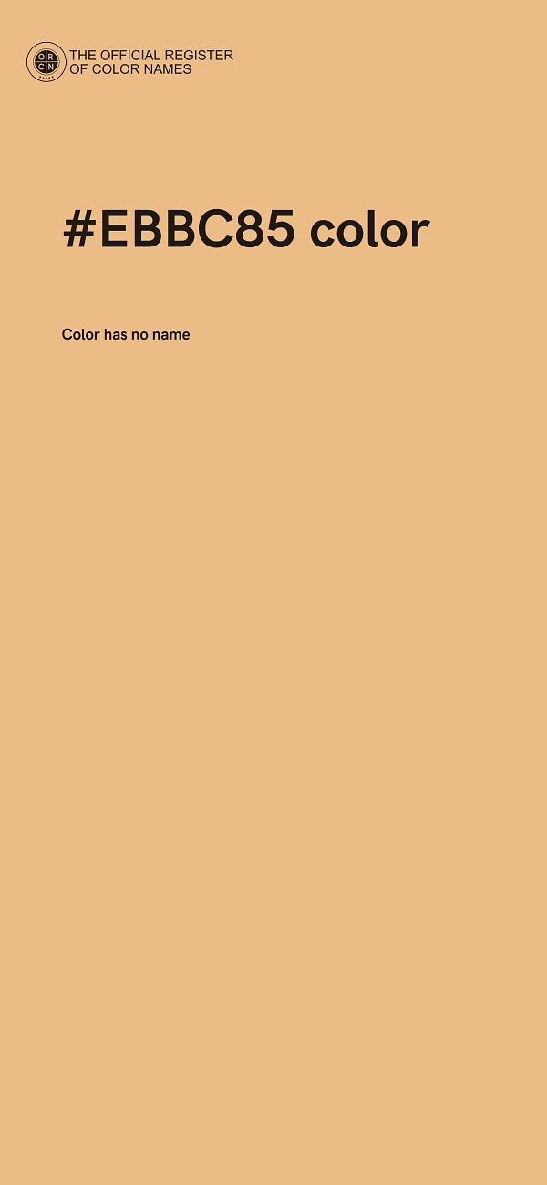 #EBBC85 color image