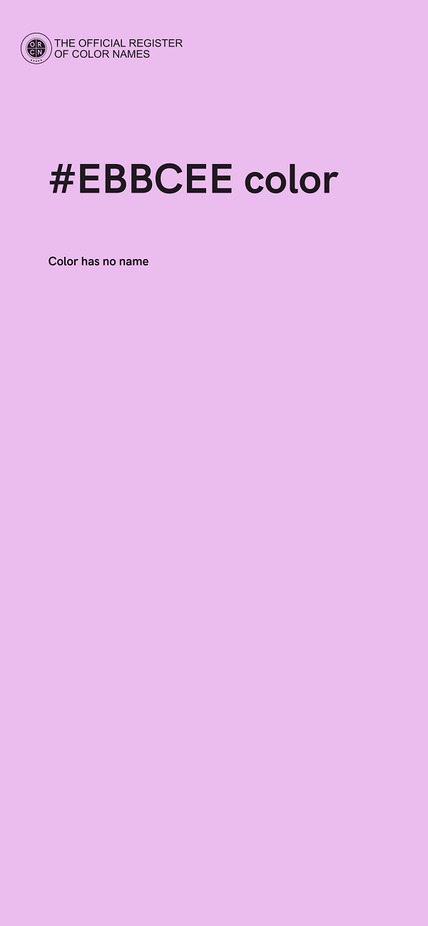#EBBCEE color image