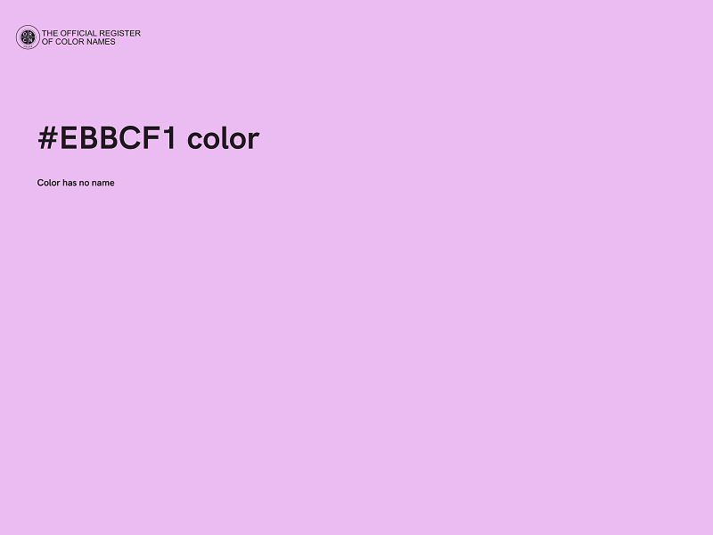 #EBBCF1 color image