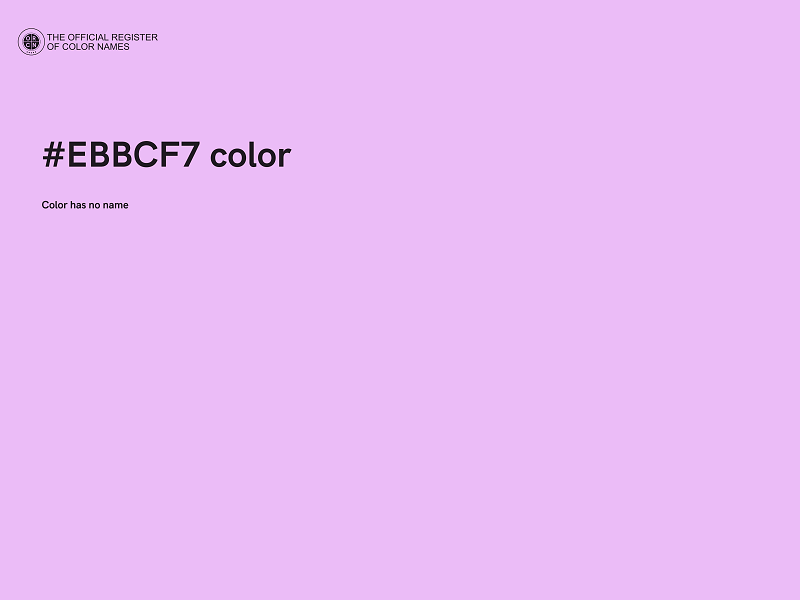 #EBBCF7 color image