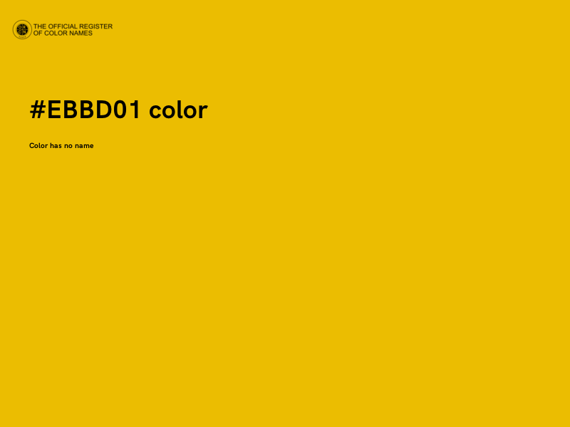 #EBBD01 color image