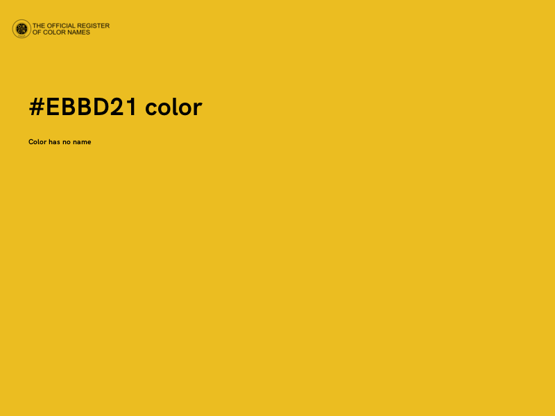 #EBBD21 color image