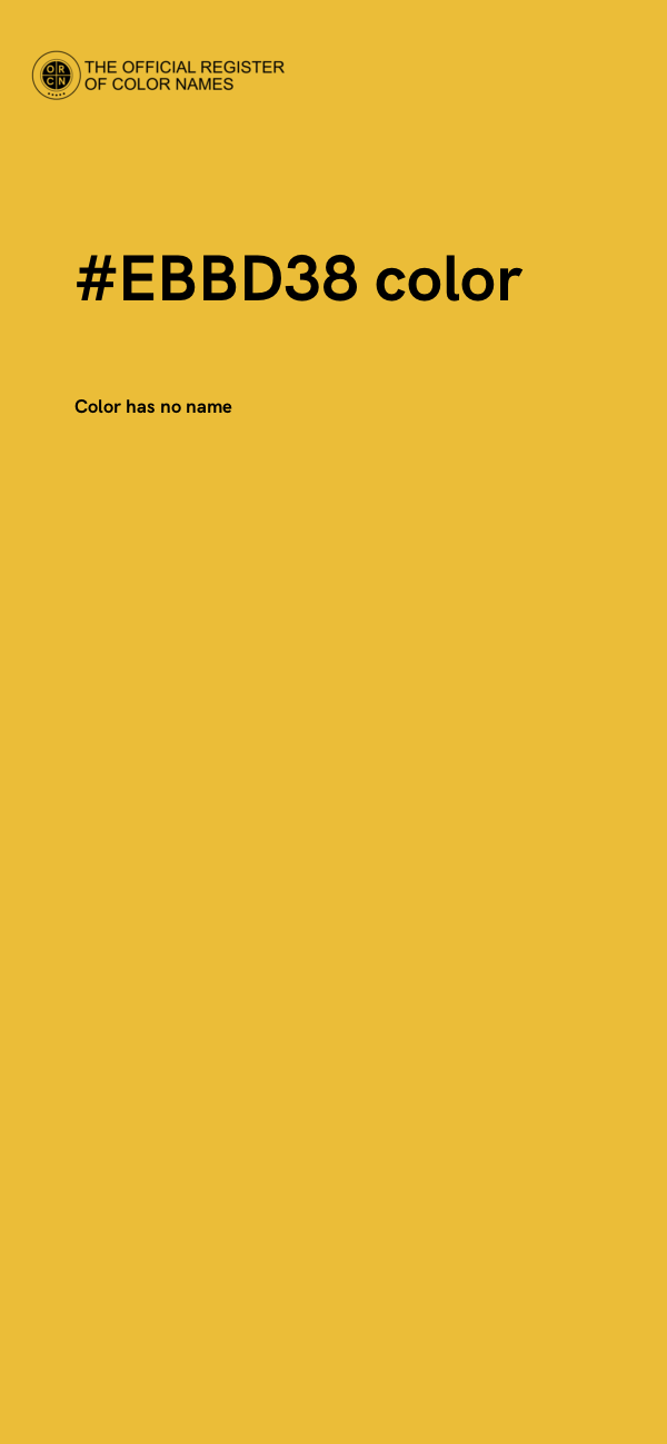 #EBBD38 color image