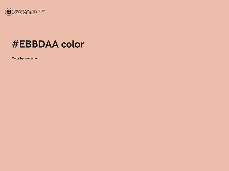#EBBDAA color image