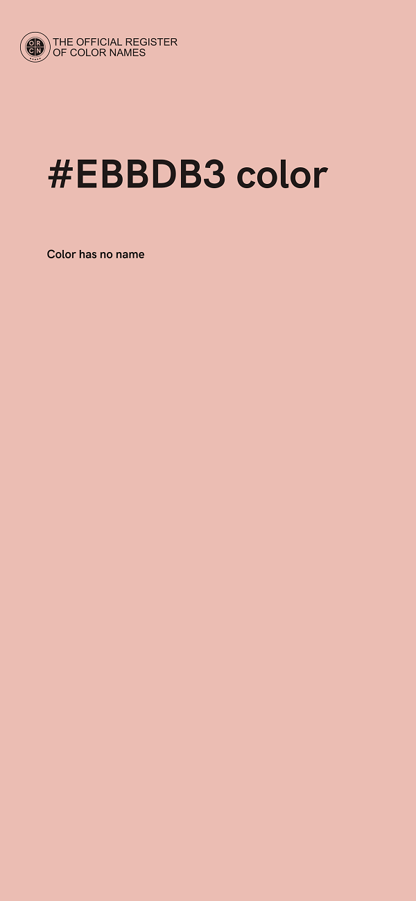 #EBBDB3 color image