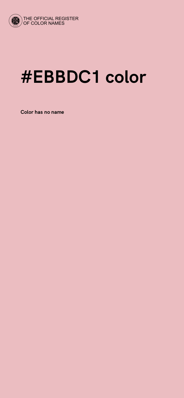 #EBBDC1 color image