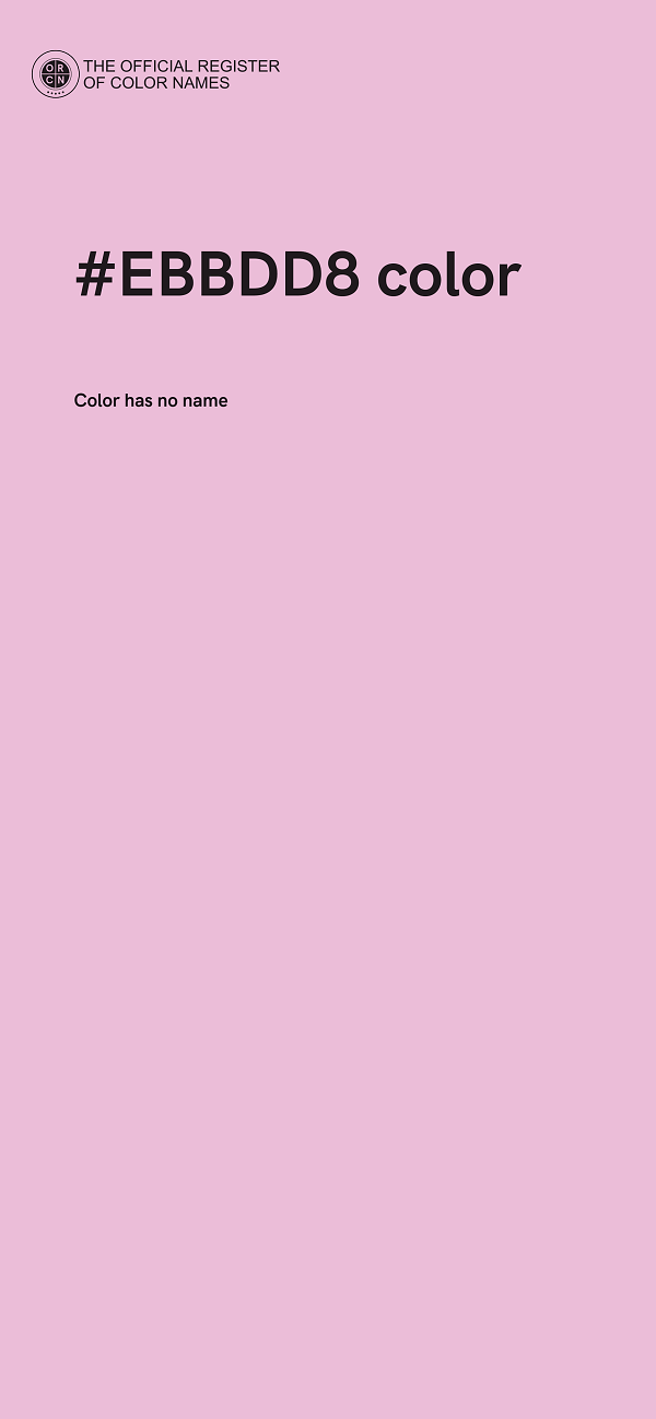 #EBBDD8 color image