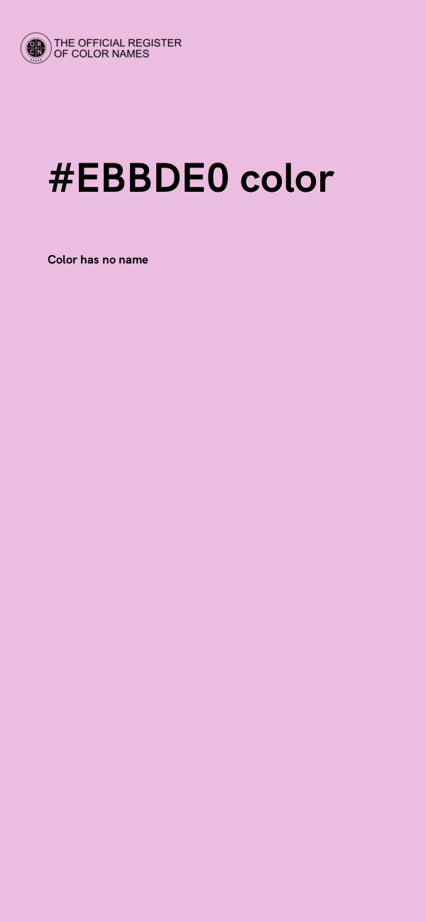 #EBBDE0 color image
