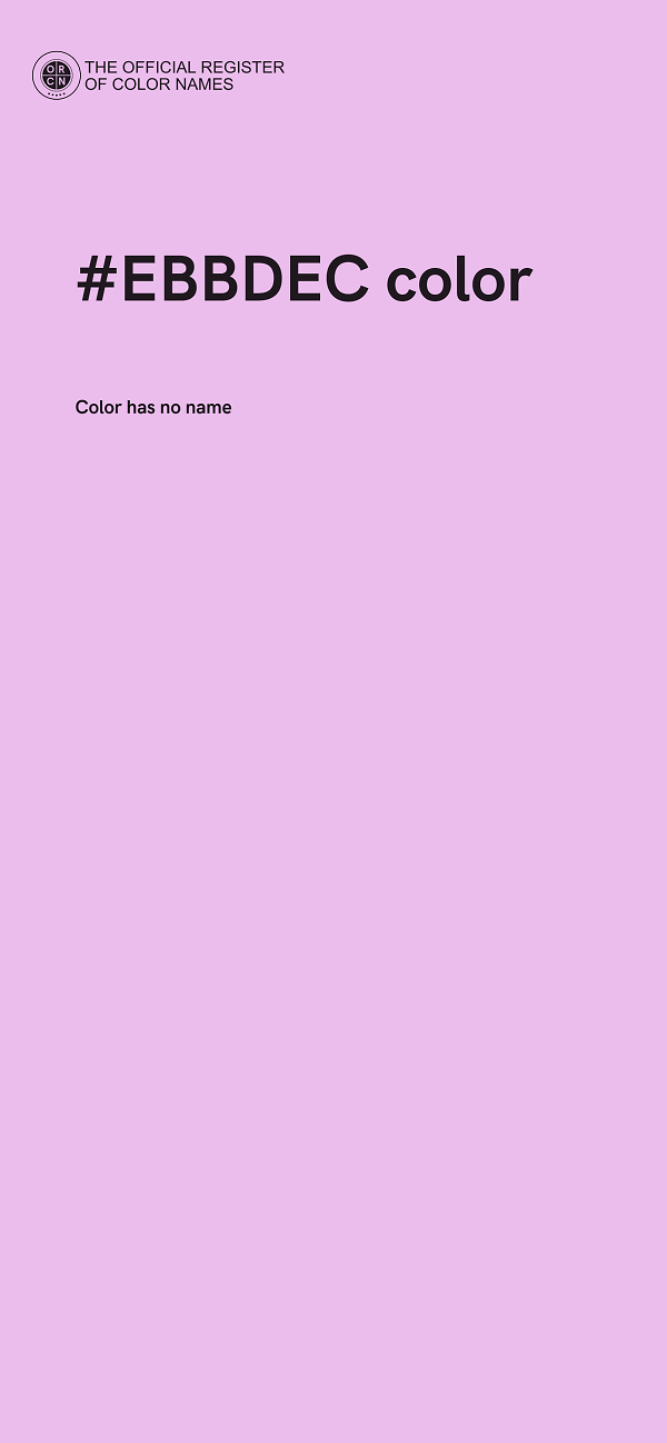 #EBBDEC color image