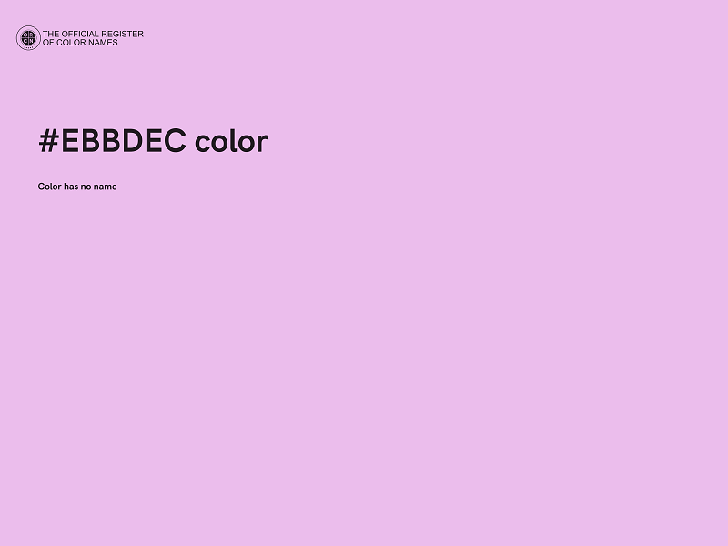 #EBBDEC color image