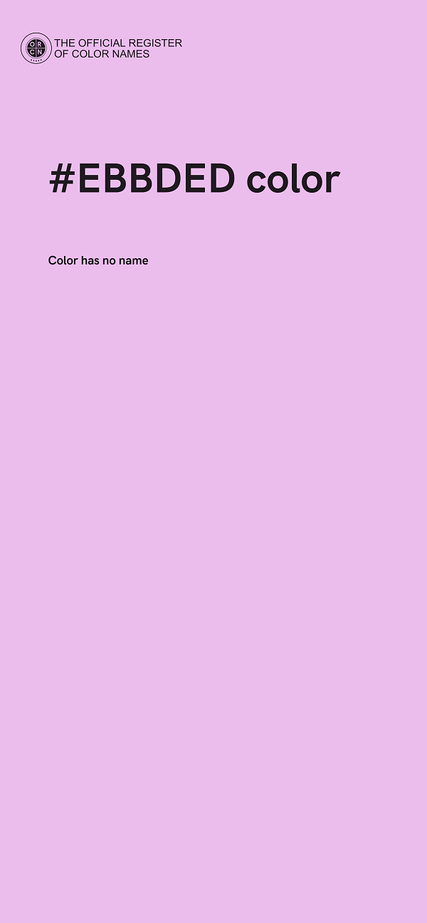 #EBBDED color image