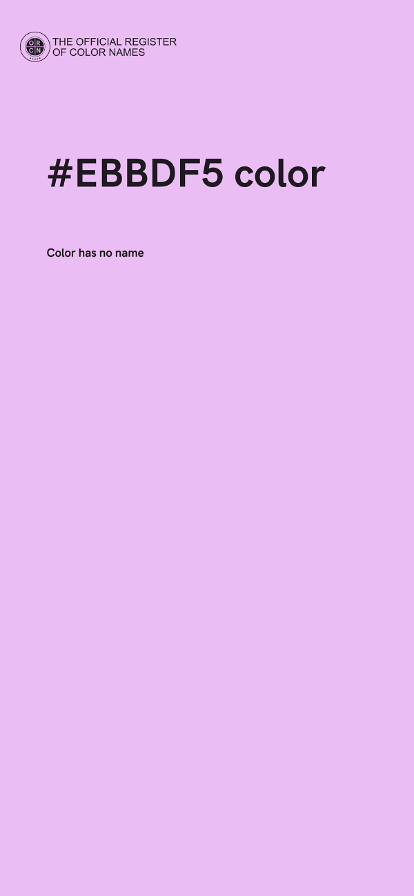 #EBBDF5 color image