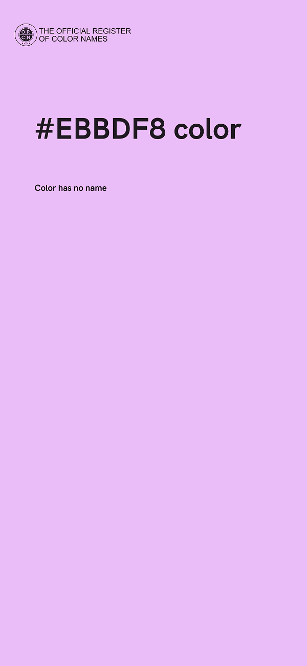 #EBBDF8 color image