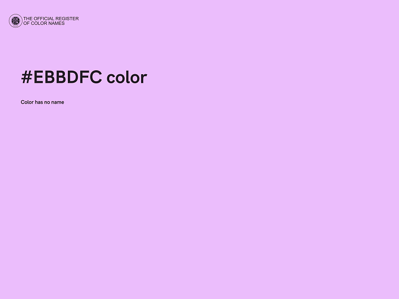 #EBBDFC color image
