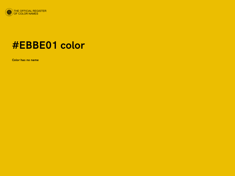 #EBBE01 color image