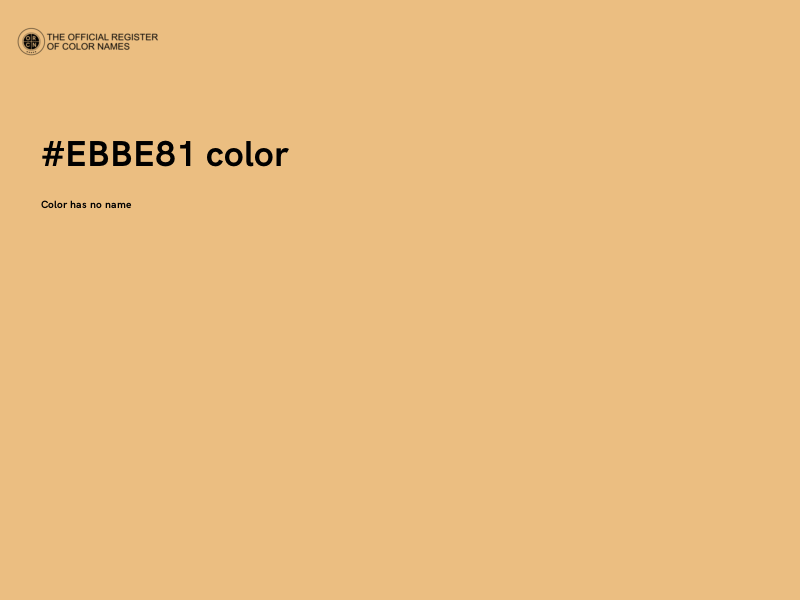 #EBBE81 color image