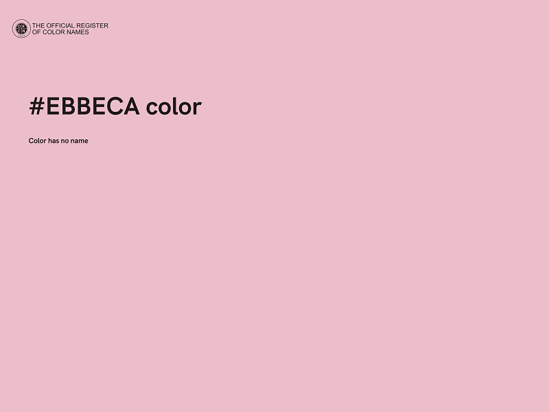 #EBBECA color image