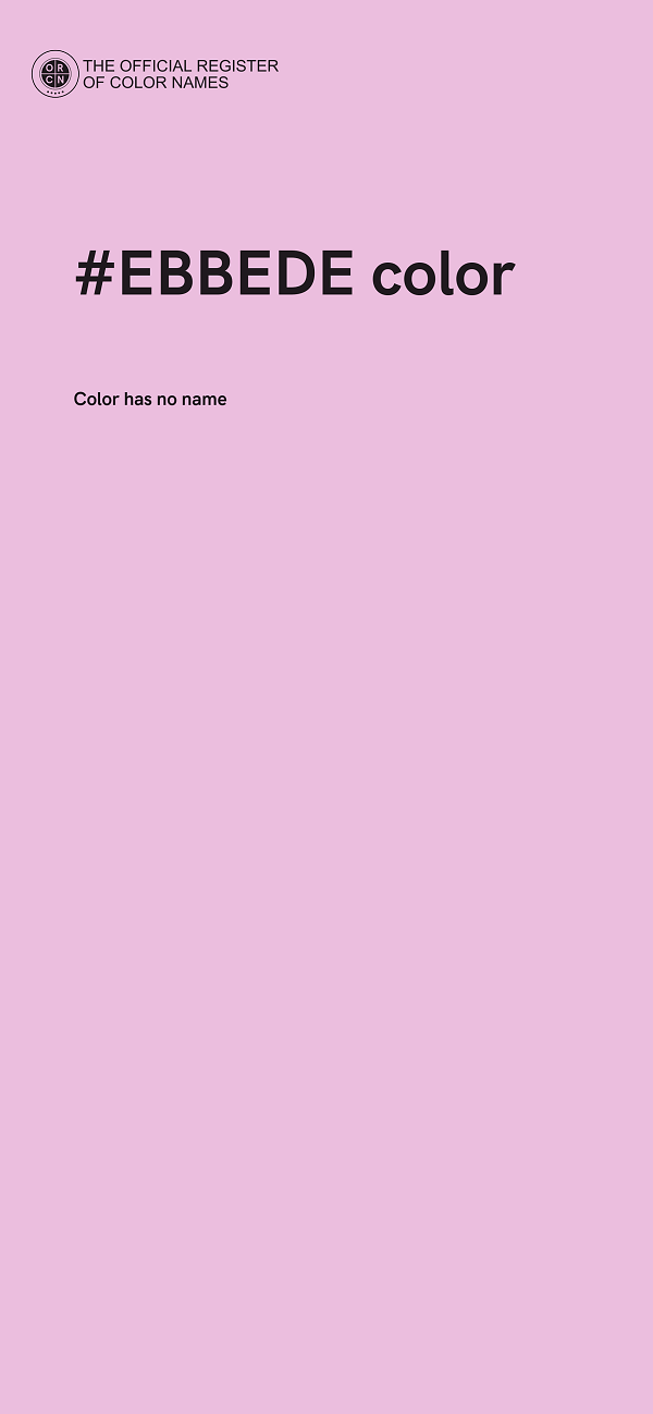 #EBBEDE color image