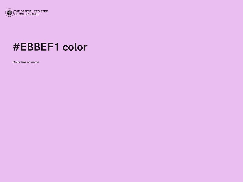 #EBBEF1 color image