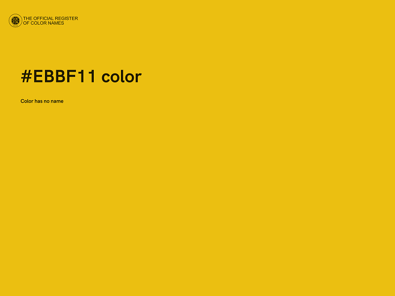#EBBF11 color image