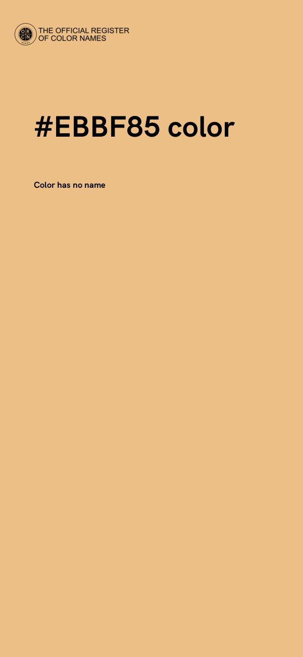 #EBBF85 color image