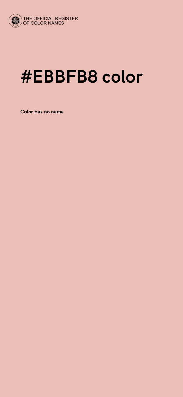 #EBBFB8 color image