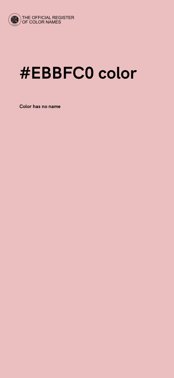 #EBBFC0 color image
