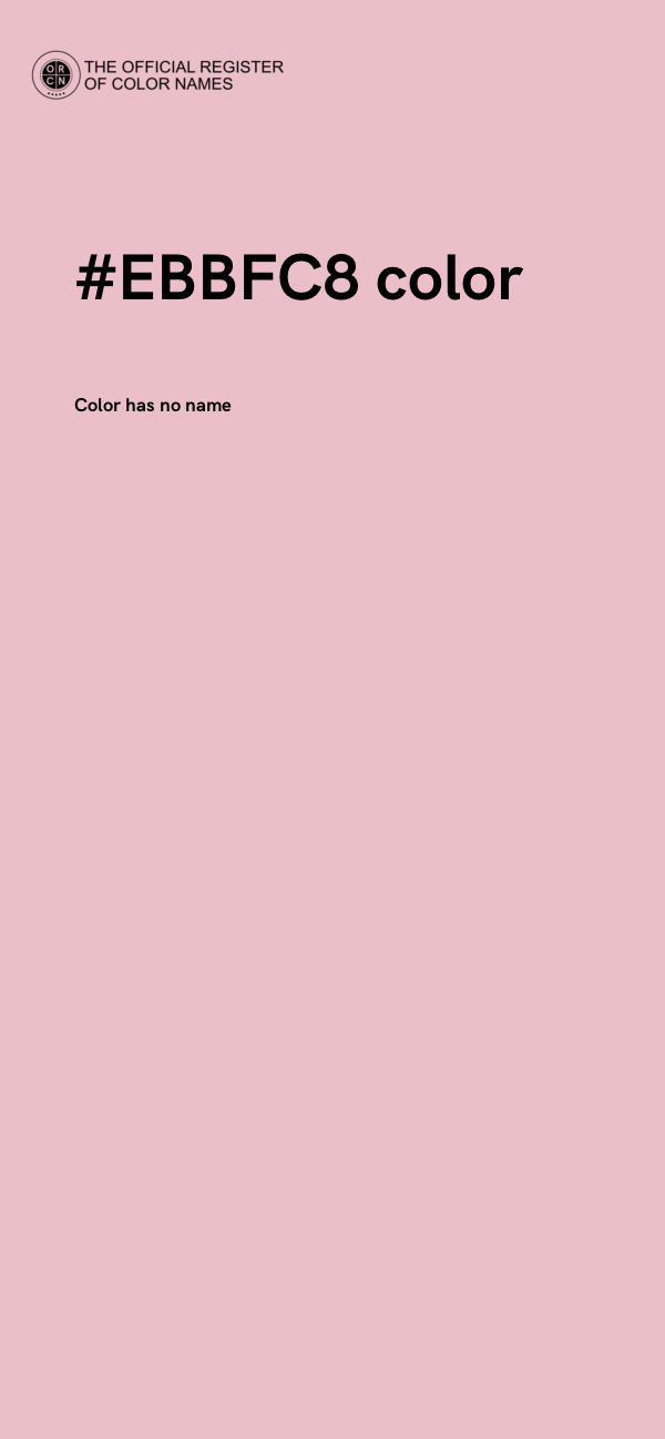 #EBBFC8 color image