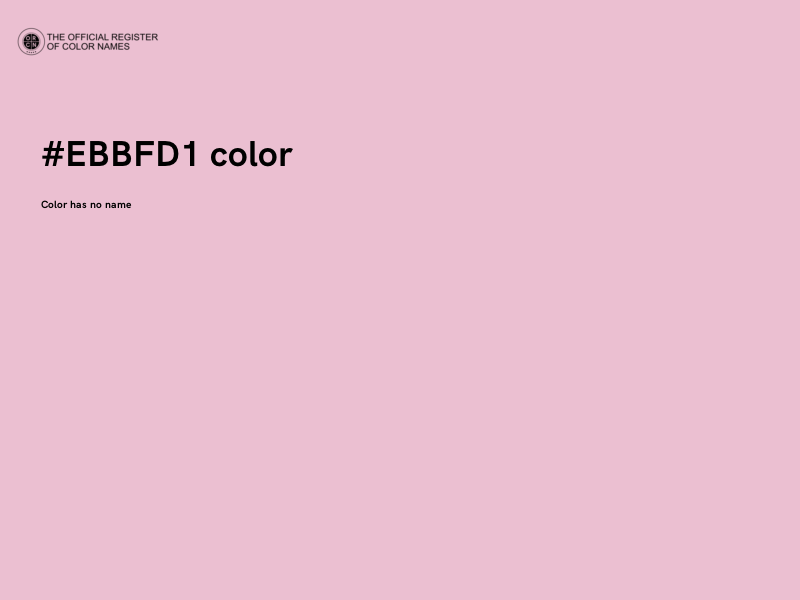 #EBBFD1 color image