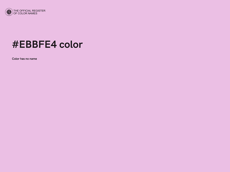 #EBBFE4 color image