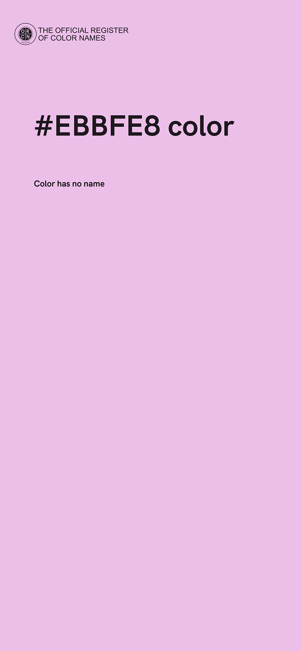 #EBBFE8 color image