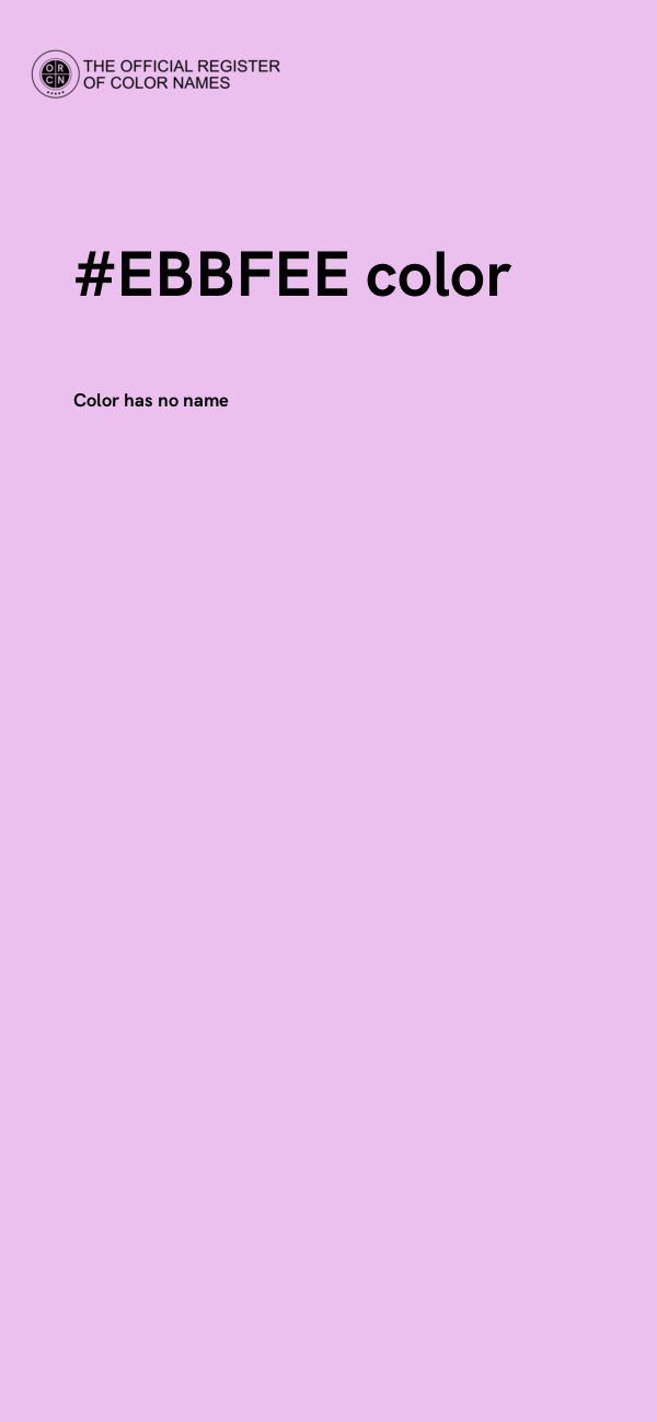 #EBBFEE color image
