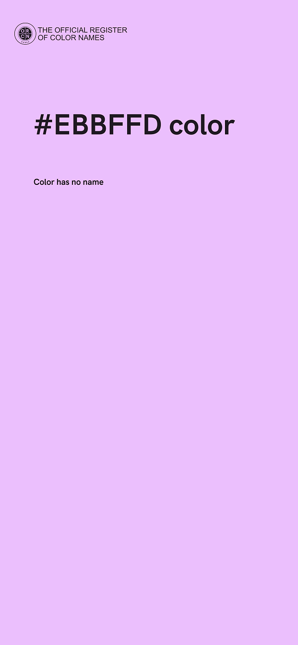 #EBBFFD color image