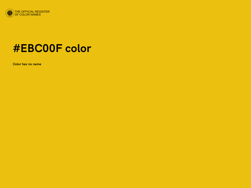 #EBC00F color image