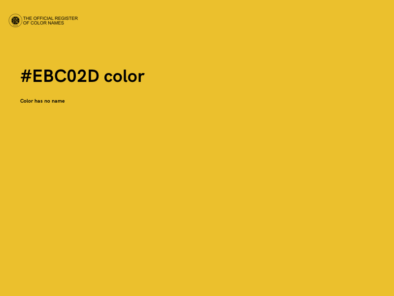 #EBC02D color image