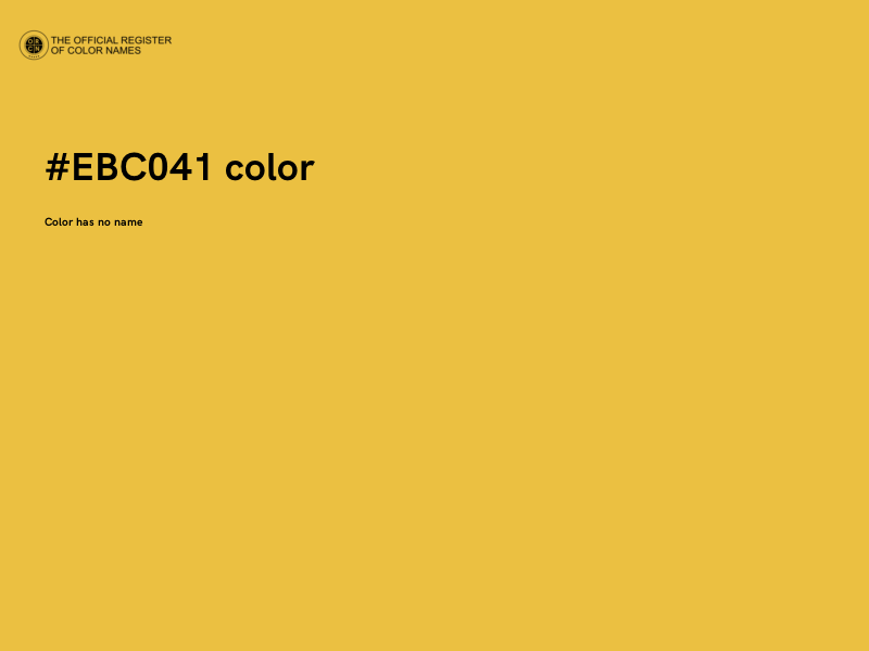 #EBC041 color image