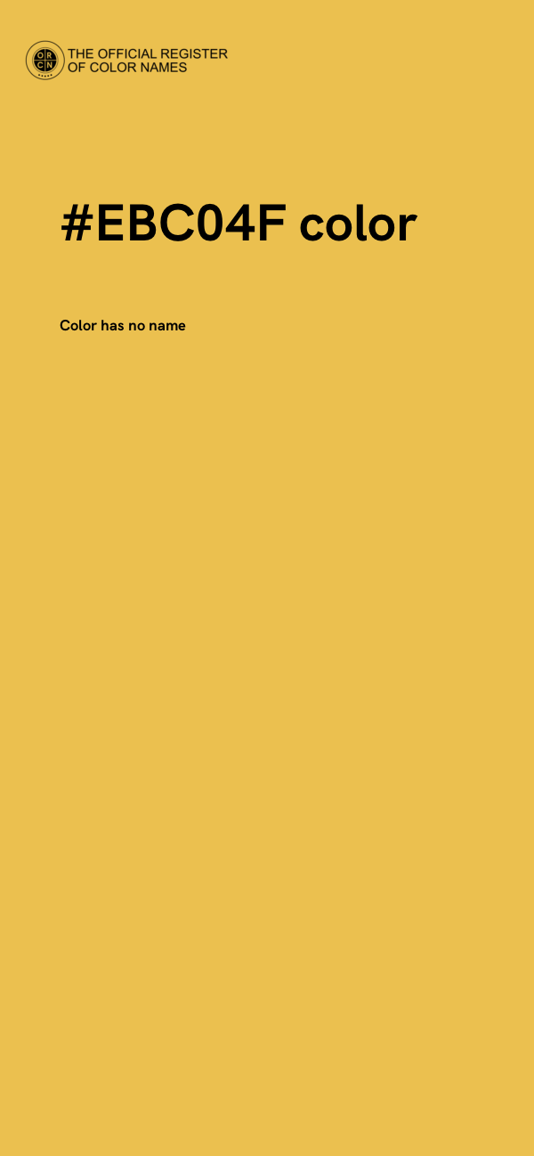 #EBC04F color image