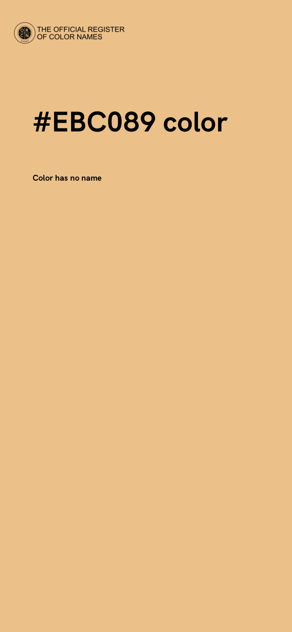 #EBC089 color image