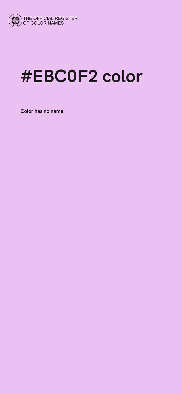 #EBC0F2 color image