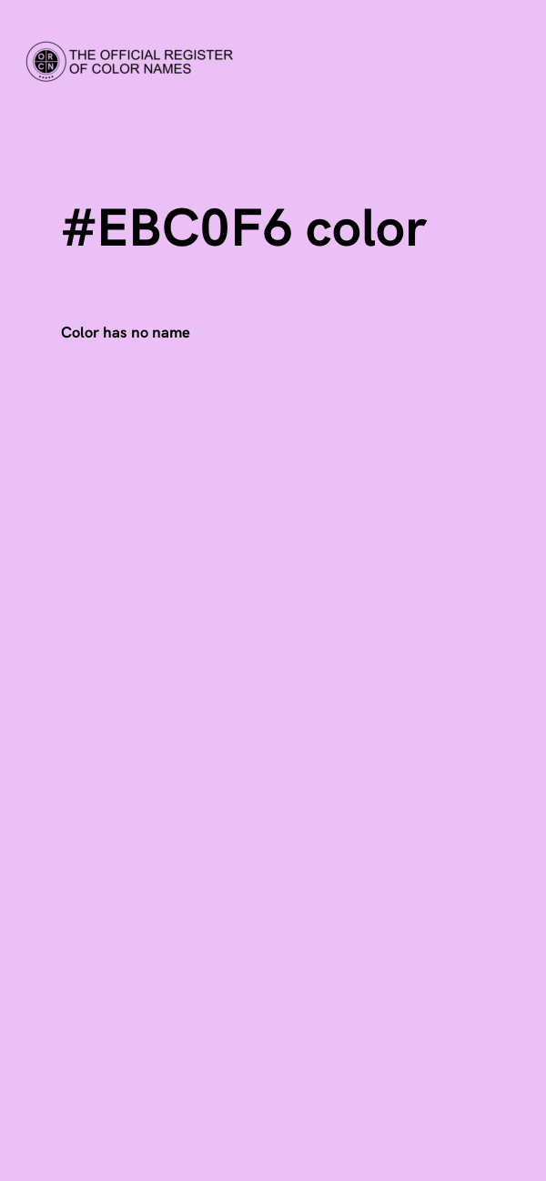 #EBC0F6 color image